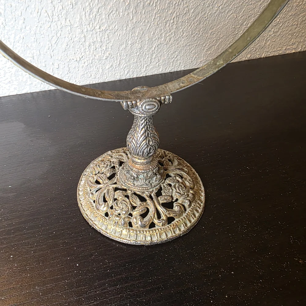 Vintage Gold Tabletop Mirror